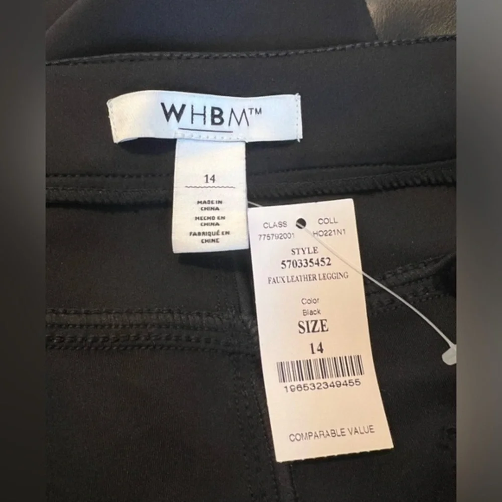 White House Black Market Black Faux Leather Leggings